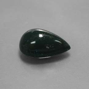 Sanguinaria Verde moteado natural de 2.83 ct, En forma de pera, Opaco
