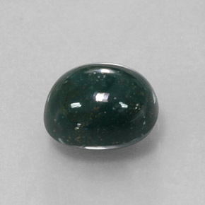 Heliotropo verde moteado natural de 1,90 ct, corte óvalo, opaco
