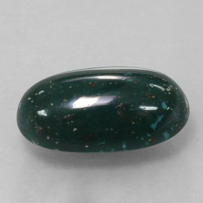 Heliotropo verde natural de 2,99 ct, corte óvalo, opaco
