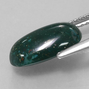 Heliotropo verde natural de 2,99 ct, corte óvalo, opaco