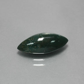 Sanguinaria Verde moteado natural de 2.38 ct, Marquesa, Opaco