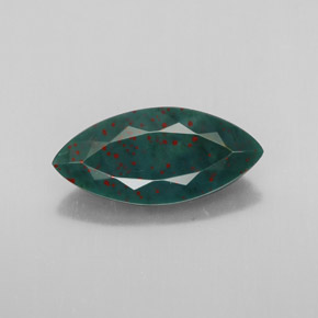 Heliotropo verde natural de 2,13 ct, marquesa, opaco