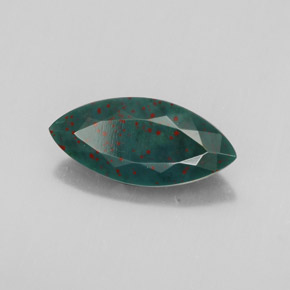 Heliotropo verde natural de 2,13 ct, marquesa, opaco