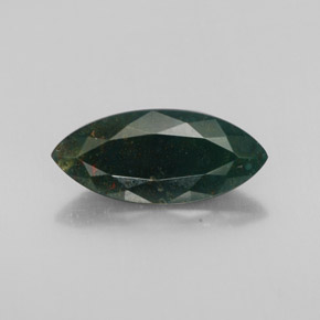 Heliotropo verde natural de 2,09 ct, marquesa, opaco