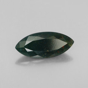 Heliotropo verde natural de 2,09 ct, marquesa, opaco