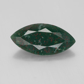 Sanguinaria Verde moteado natural de 2.70 ct, Marquesa, Opaco