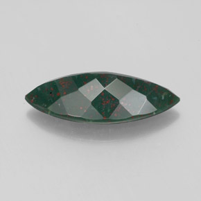 Sanguinaria Verde moteado natural de 2.70 ct, Marquesa, Opaco