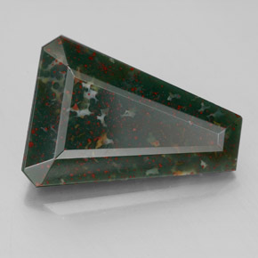 Heliotropo verde natural de 7,35 ct, forma elegante, opaco