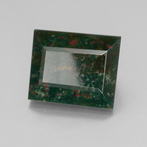 Heliotropo verde natural de 23,16 ct, baguette, opaco