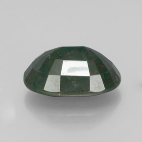 Heliotropo verde natural de 13,32 ct, corte óvalo, opaco