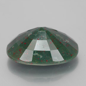 Heliotropo verde natural de 7,00 ct, corte óvalo, opaco