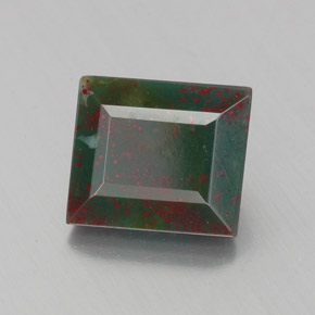 Heliotropo verde natural de 1,23 ct, baguette, opaco