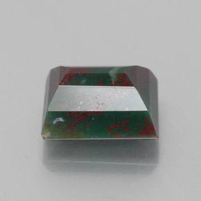 Heliotropo verde natural de 1,23 ct, baguette, opaco