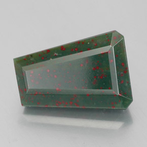 Heliotropo verde natural de 3,02 ct, forma elegante, opaco