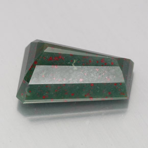 Heliotropo verde natural de 3,02 ct, forma elegante, opaco