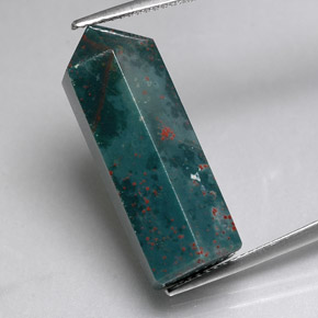 Heliotropo verde natural de 20,34 ct, forma elegante, opaco
