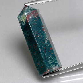 Heliotropo verde natural de 13,22 ct, forma elegante, opaco