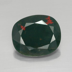Heliotropo verde natural de 8,85 ct, corte óvalo, opaco