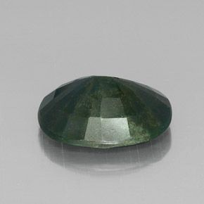Heliotropo verde natural de 8,85 ct, corte óvalo, opaco