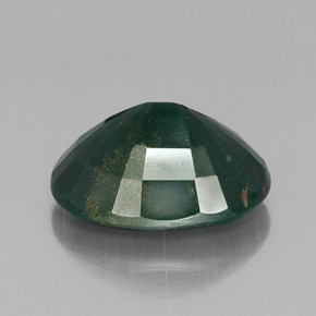 Heliotropo verde natural de 9,15 ct, corte óvalo, opaco