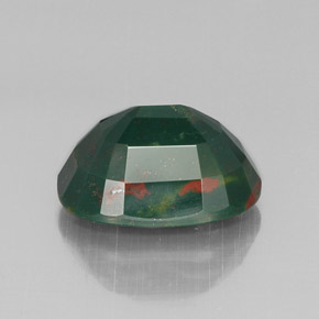 Sanguinaria Verde moteado natural de 13.01 ct, Ovalada, Opaco
