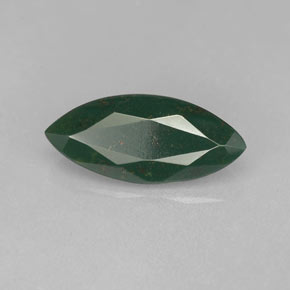 Sanguinaria Verde moteado natural de 2.38 ct, Marquesa, Opaco