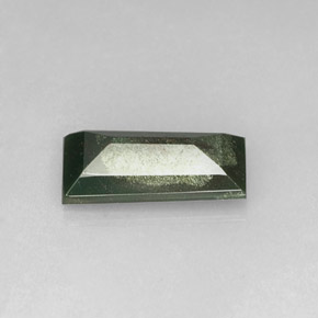 Heliotropo verde natural de 3,19 ct, baguette, opaco