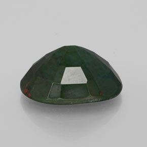Heliotropo verde natural de 9,07 ct, corte óvalo, opaco