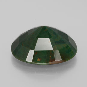 Heliotropo verde natural de 10,91 ct, corte óvalo, opaco