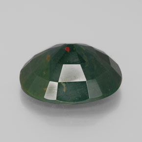 Heliotropo verde natural de 9,93 ct, corte óvalo, opaco