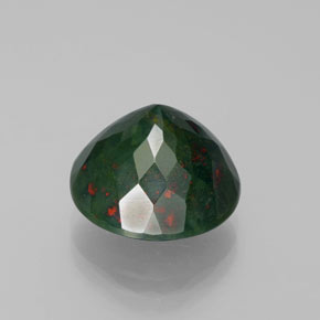 Heliotropo verde natural de 7,44 ct, corte redondo, opaco