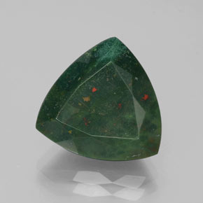 Heliotropo verde natural de 7,92 ct, trillón, opaco
