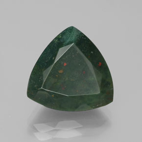 Heliotropo verde natural de 7,92 ct, trillón, opaco