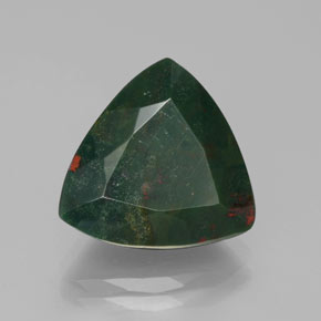 Heliotropo verde natural de 7,45 ct, trillón, opaco