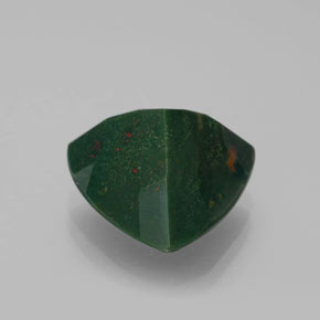 Heliotropo verde natural de 7,45 ct, trillón, opaco