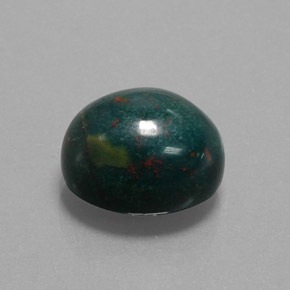 Heliotropo verde natural de 10,88 ct, corte óvalo, opaco