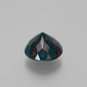 Heliotropo verde natural de 5,39 ct, corte redondo, opaco