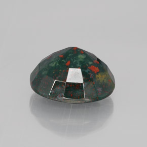 Heliotropo verde natural de 6,44 ct, corte óvalo, opaco