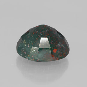 Heliotropo verde natural de 9,59 ct, corte óvalo, opaco