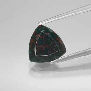 Heliotropo verde natural de 1,90 ct, trillón, opaco