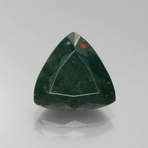 Heliotropo verde natural de 4,49 ct, trillón, opaco