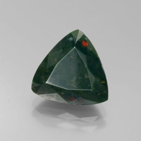 Heliotropo verde natural de 4,49 ct, trillón, opaco