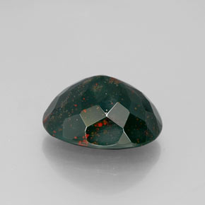 Sanguinaria Verde natural de 7.35 ct, Ovalada, Opaco