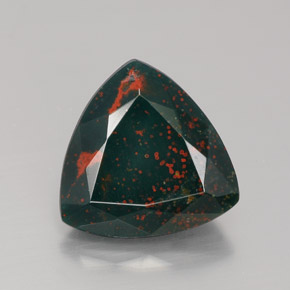 Heliotropo verde natural de 4,76 ct, trillón, opaco