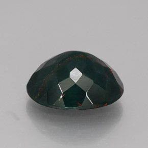 Heliotropo verde natural de 5,78 ct, corte óvalo, opaco