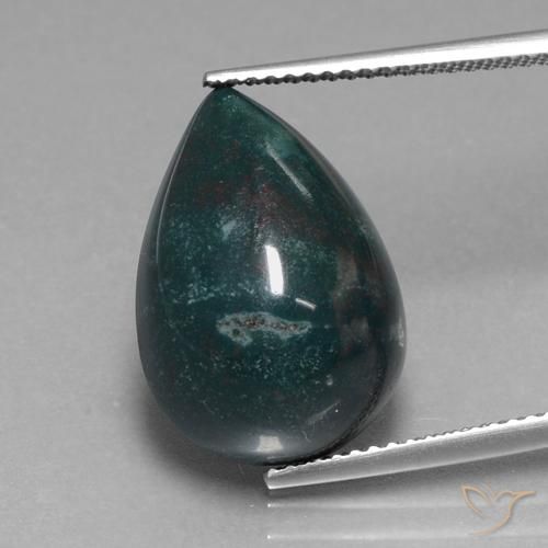 11.48ct Natural Verde azulado Sanguinaria, En forma de pera, Opaco