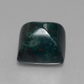 Heliotropo verde natural de 11,03 ct, cuadrado, opaco