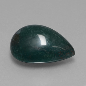 Heliotropo verde natural de 10,09 ct, en forma de pera, opaco