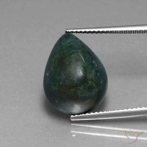 10.04ct Natural Verde bosque Sanguinaria, En forma de pera, Opaco