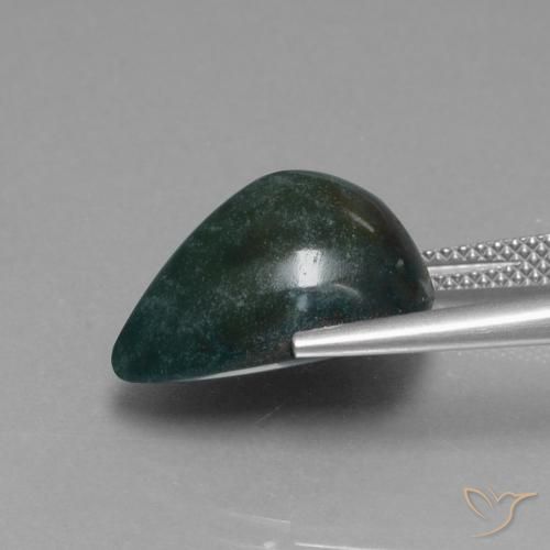 Sanguinaria Verde bosque natural de 10.04 ct, En forma de pera, Opaco